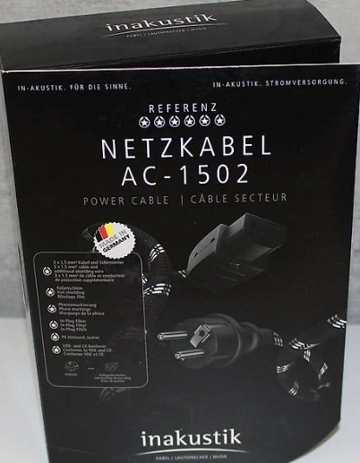 Inakustik Referenz Netzkabel AC-1502, CH 3 Meter